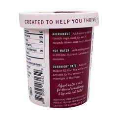 Purely Elizabeth Oatmeal Cup Mix Berry Preb texture close-up hints creamy oats.