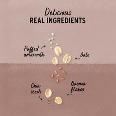 Organic and gluten-free labels on Purely Elizabeth Oatmeal Cup packaging