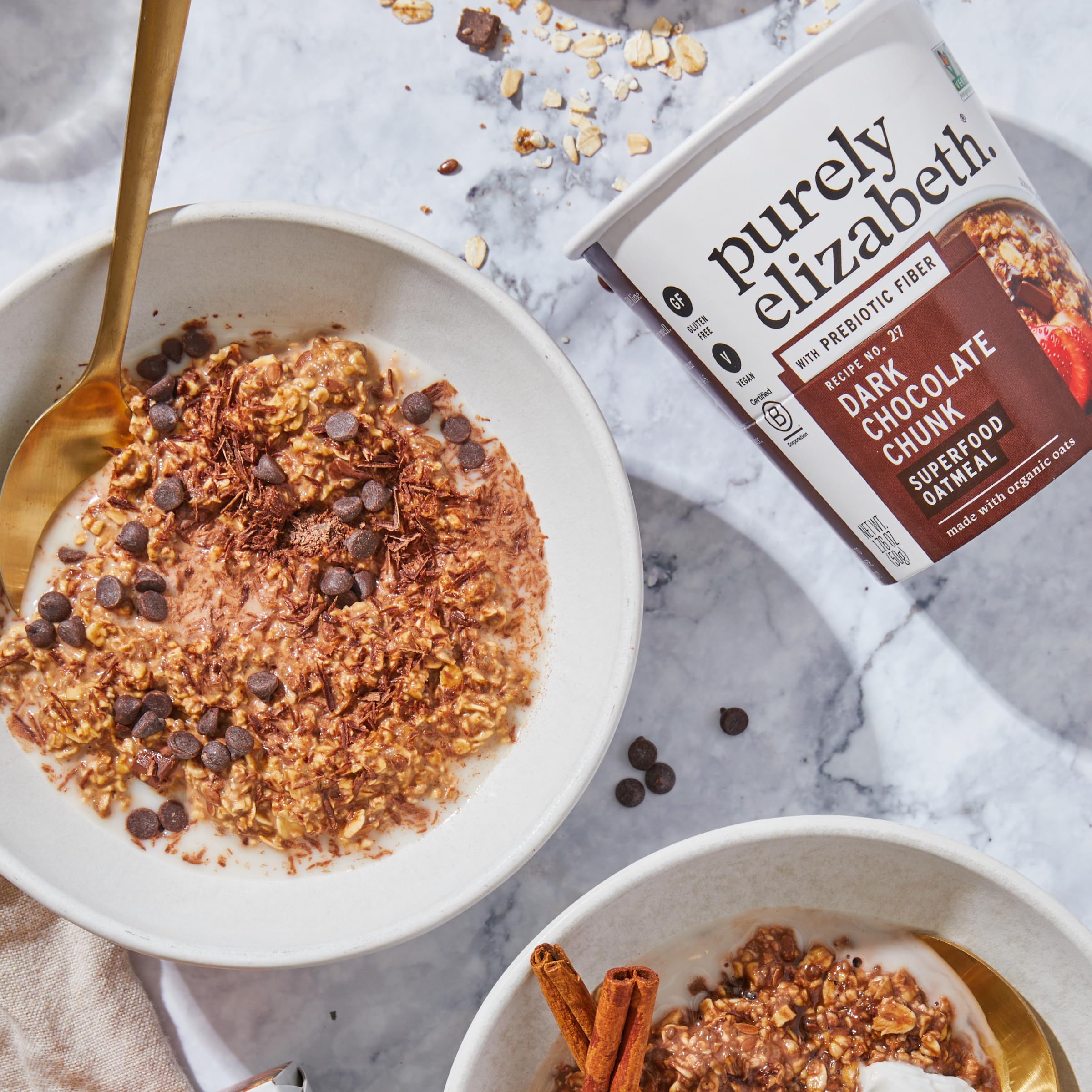 Pack of 12 Purely Elizabeth Oatmeal Cups for pantry-ready mornings