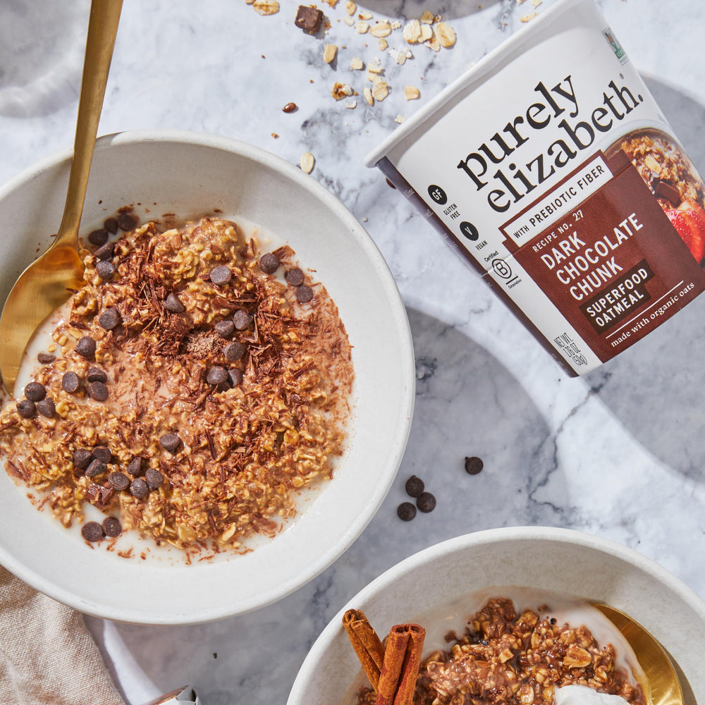 Pack of 12 Purely Elizabeth Oatmeal Cups for pantry-ready mornings