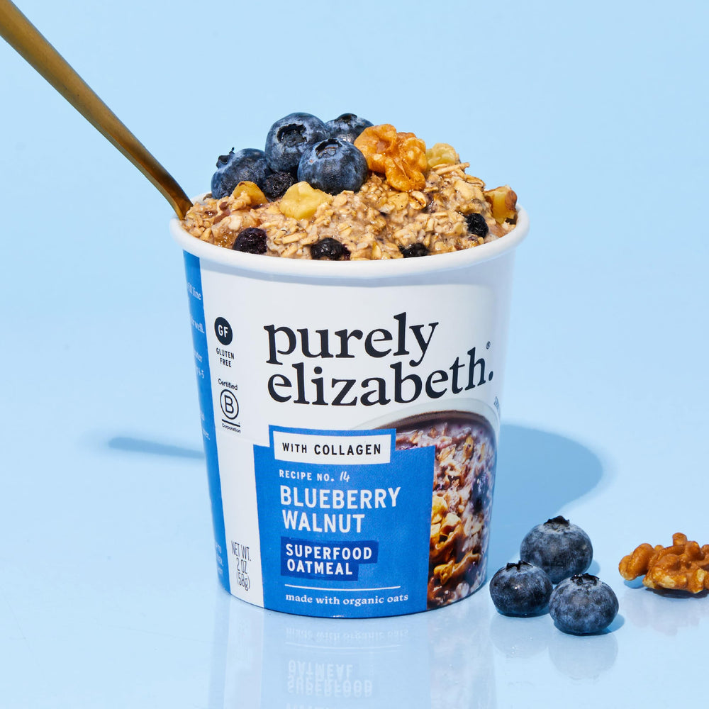 Purely Elizabeth Mixed Berry prebiotic fiber cups support digestion.