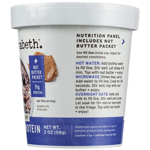 Purely Elizabeth Oats Blueberry Walnut scoop—measure for consistent servings.