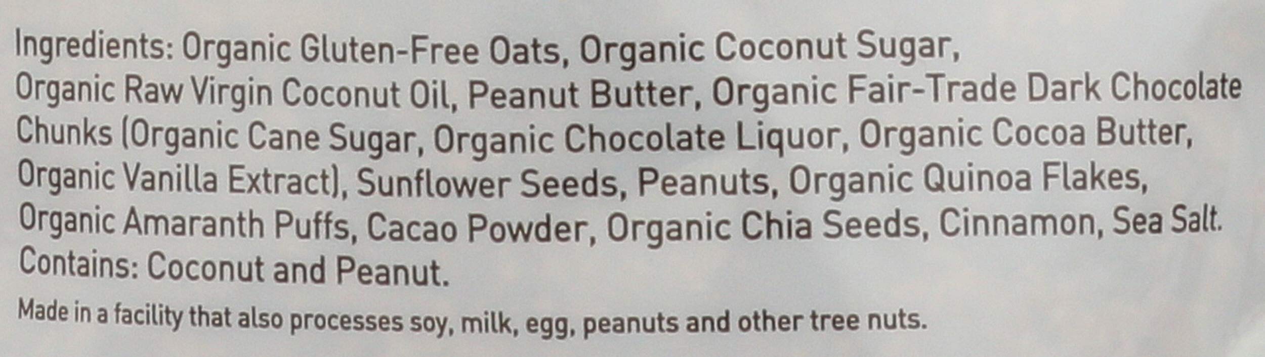 Purely Elizabeth organic quinoa amaranth chia ingredients on display