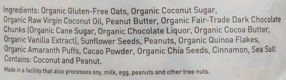 Purely Elizabeth organic quinoa amaranth chia ingredients on display