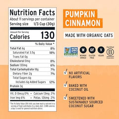Purely Elizabeth Pumpkin Cinnamon Granola clusters show crunchy texture for quick snacking.