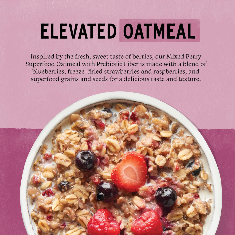 Purely Elizabeth oatmeal cup organic ingredients and wholesome base