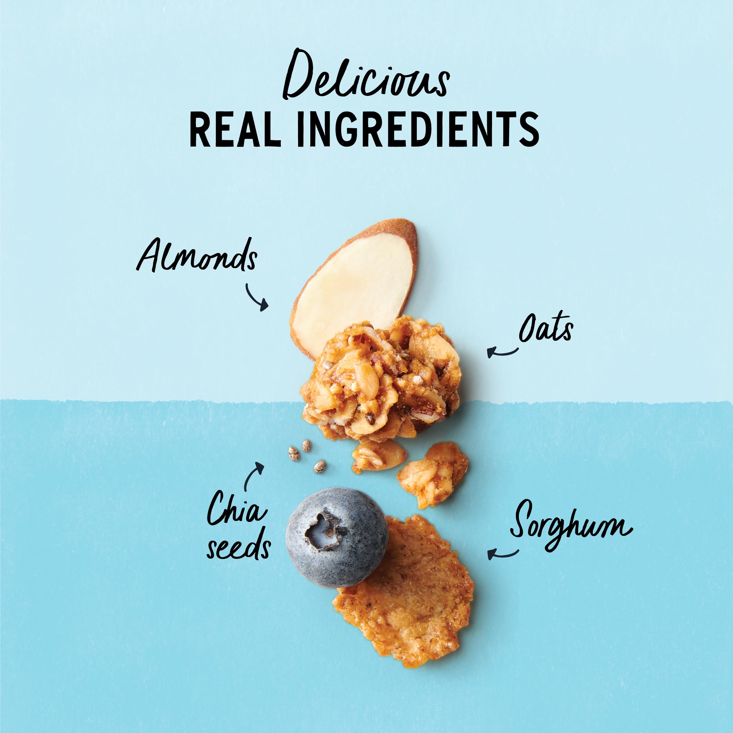 Purely Elizabeth Vanilla Blueberry Almond Cereal ingredients highlight premium grains