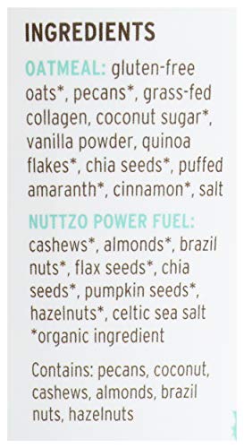 Purely Elizabeth vanilla pecan scoop highlights convenient collagen protein addition.