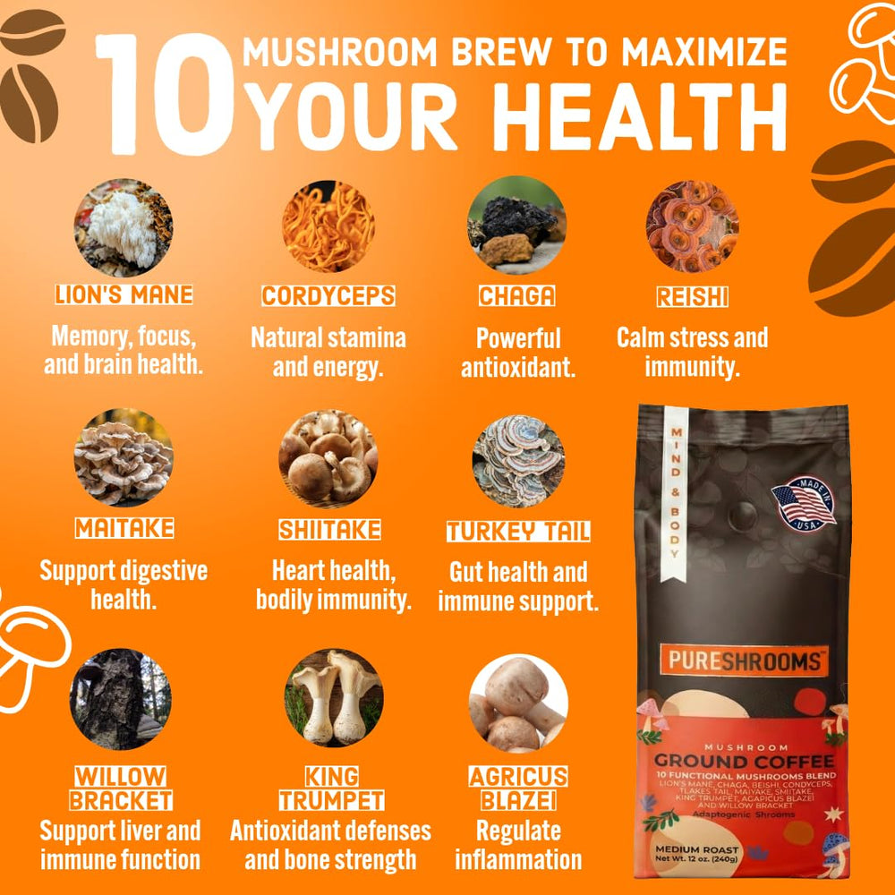 PureShrooms Chaga formula provides antioxidant-rich flavor with smooth finish