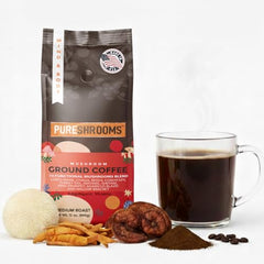 PureShrooms Willow Bracket coffee blend enhances morning ritual with earthy aroma