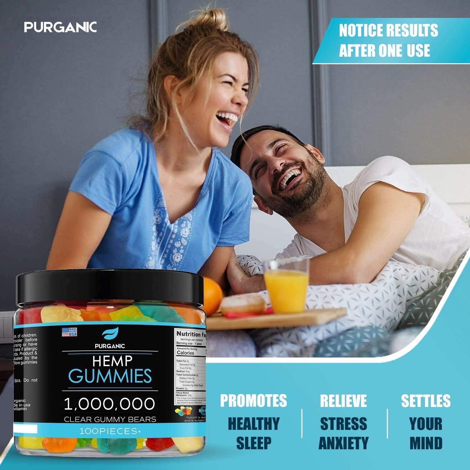 Purganic Gummies daily snack ready, convenient relaxation on the go.
