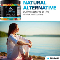 Purganic Gummies fruit flavors closeup, inviting fruity sensory appeal.