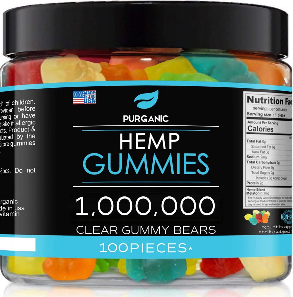 Purganic Gummies peace-relaxation bottle, a calming snack option.