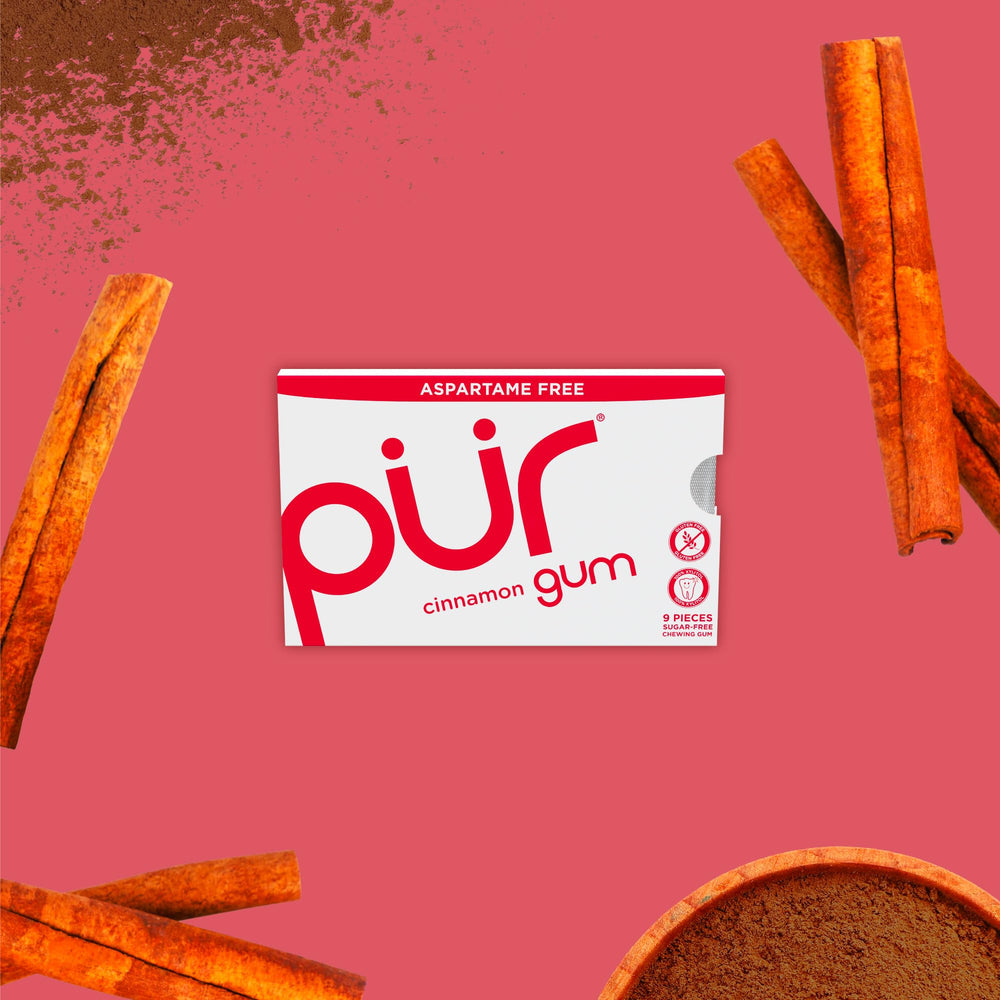 9-piece PUR Gum blister pack is ideal for travel and daily use.