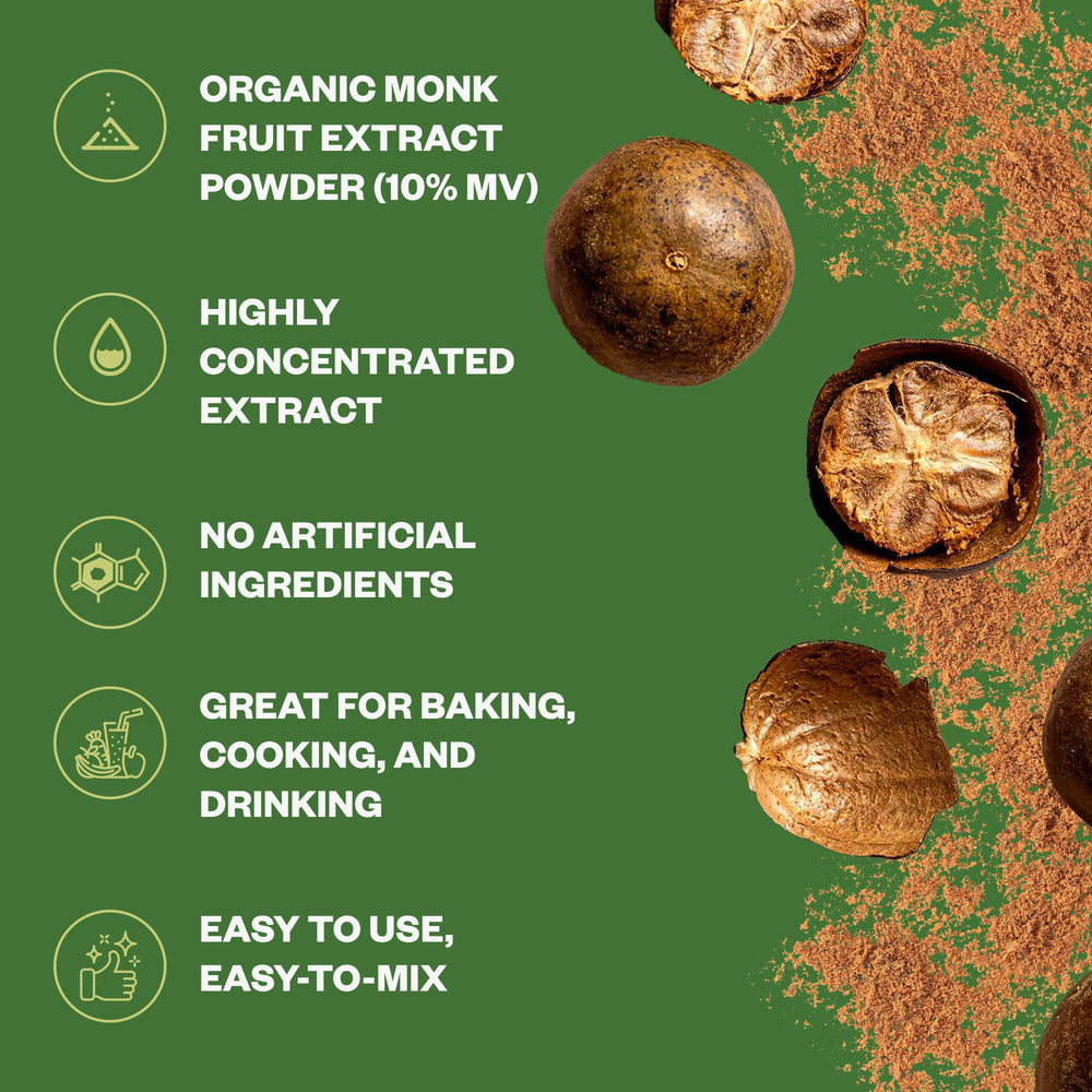 Purisure Monk Fruit Extract scoop enables easy, precise portioning in recipes.