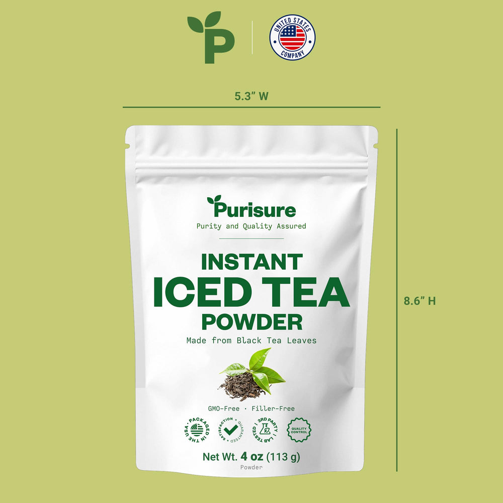 Purisure Real Black Tea Powder packaging front showing value-size pouch