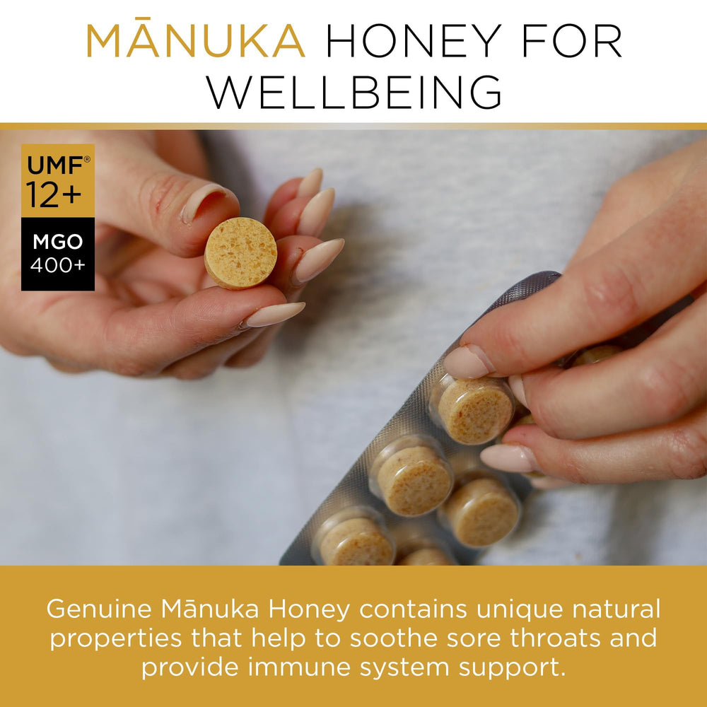 PURITI lozenges in hand illustrate convenient sugar-free use.