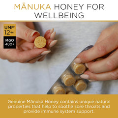 PURITI lozenges in hand illustrate convenient sugar-free use.