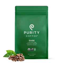 Purity Coffee EASE dark roast bag, fresh aroma and easy digestion