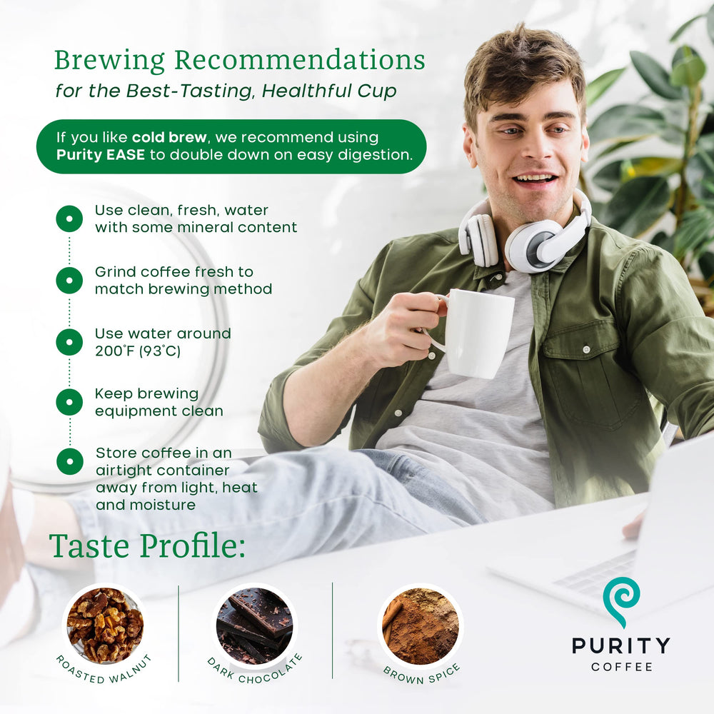 Purity Coffee EASE grind close-up for home brewing versatility.