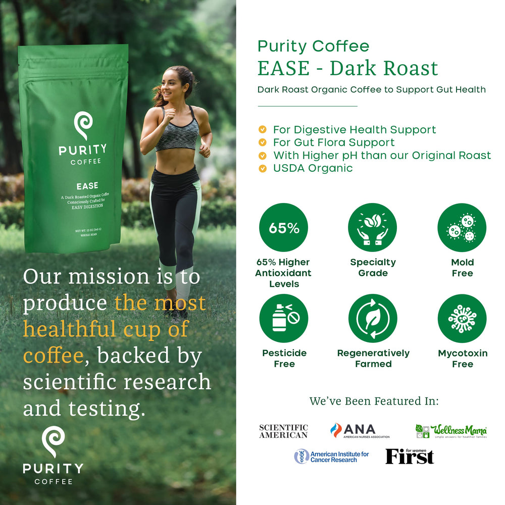 Purity Coffee EASE ground coffee visual for quick brewing