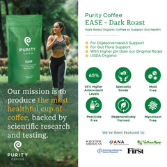 Purity Coffee EASE ground coffee visual for quick brewing