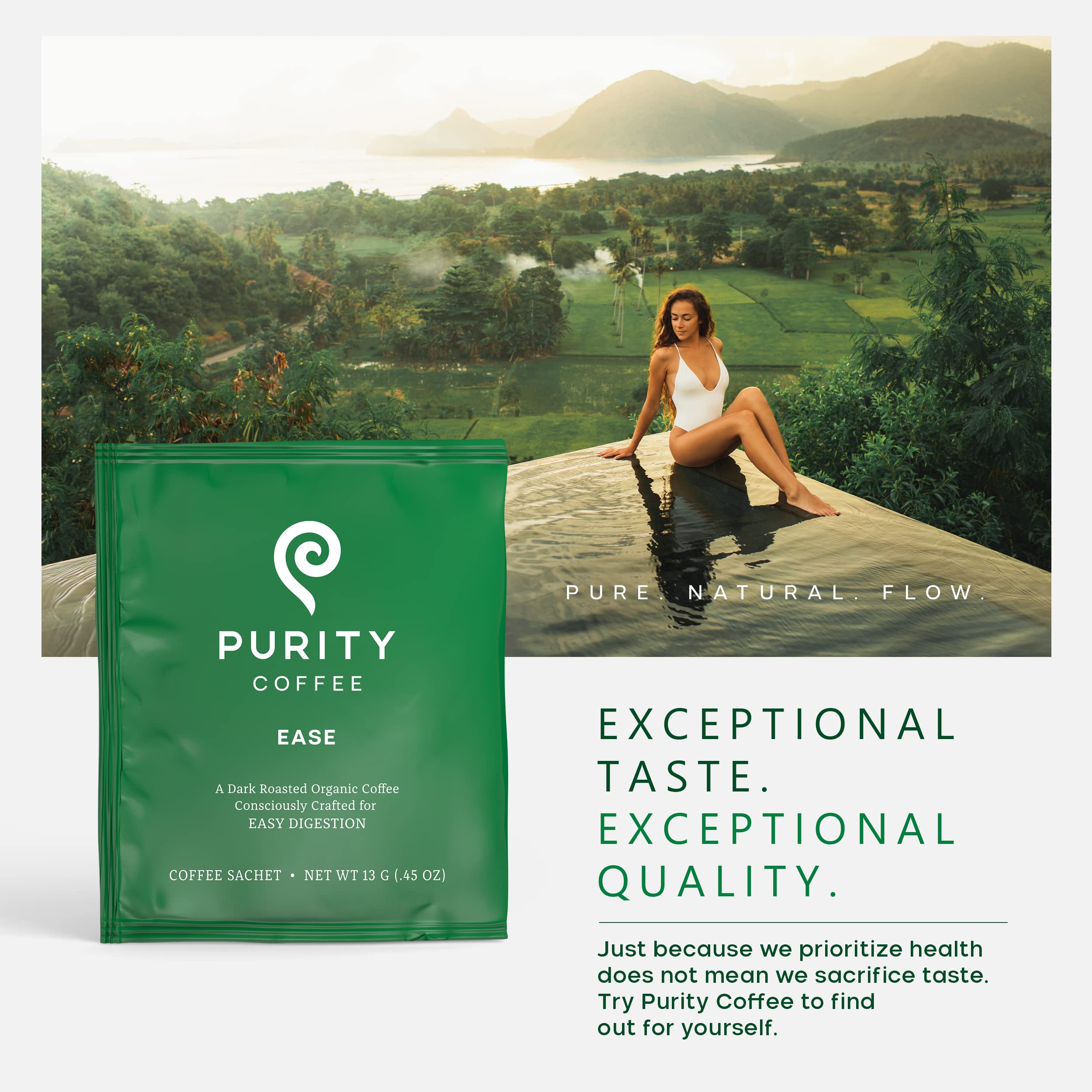 Purity Coffee EASE on the counter for quick morning ritual.