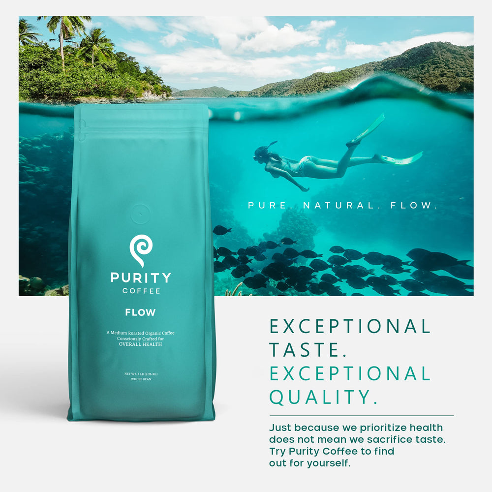 Purity Coffee FLOW Brewed Cup delivers a full-bodied taste with balanced acidity.