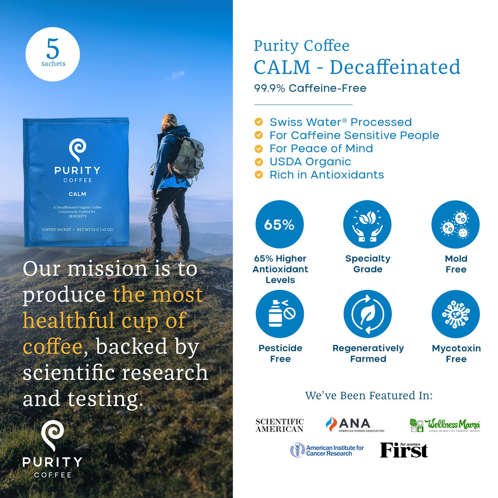 Purity Coffee organic defect-free beans signify premium quality and regenerative farming.