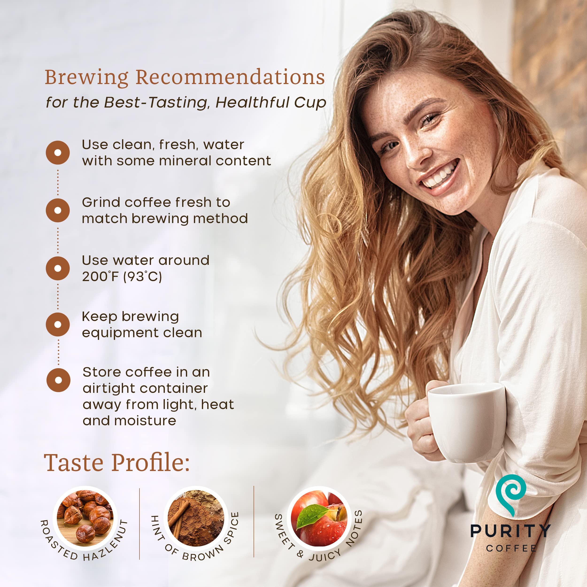 Purity Coffee PROTECT third-party testing badge confirms mold and toxin screening.