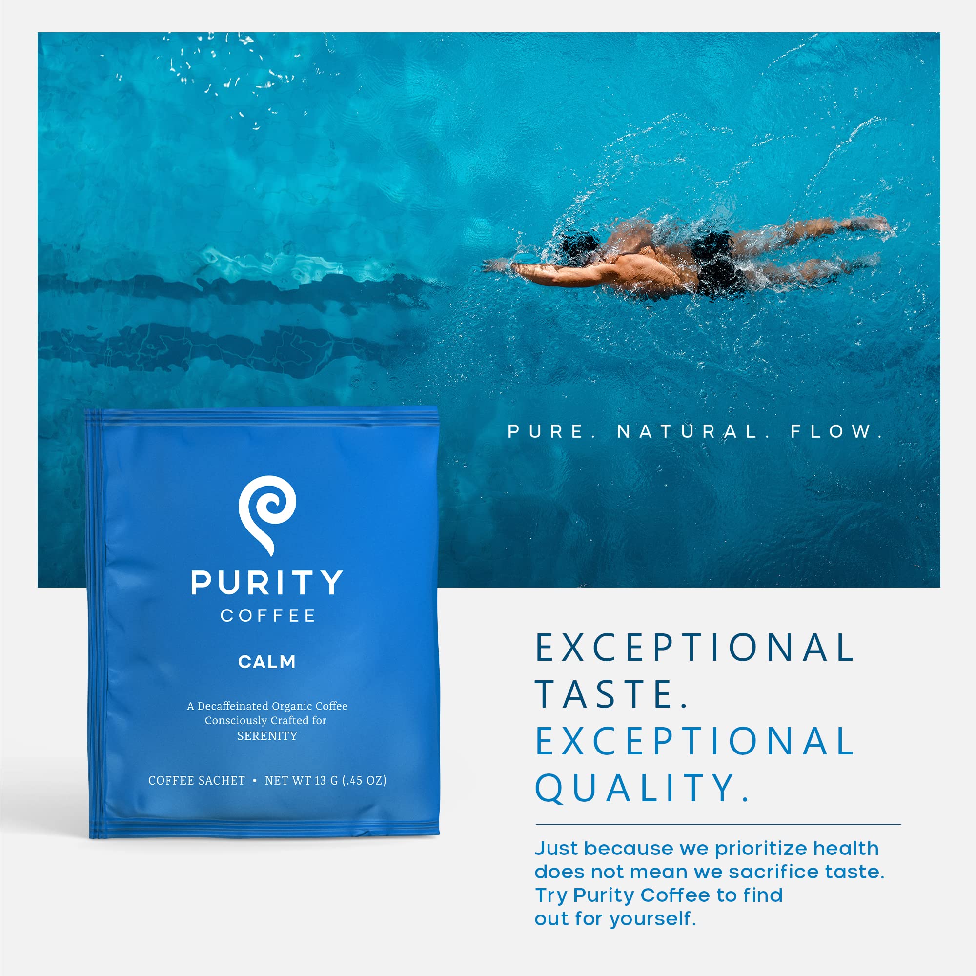 Purity Coffee sustainable packaging underscores eco-friendly roasting and delivery.