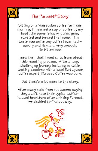 Puroast Bienestar sustainable roasting process shown on the bag