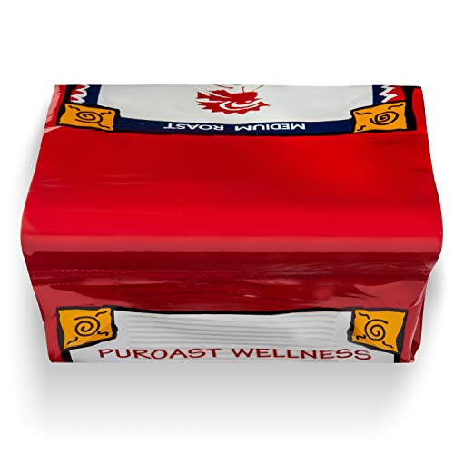Puroast coffee bag on kitchen counter for everyday use.