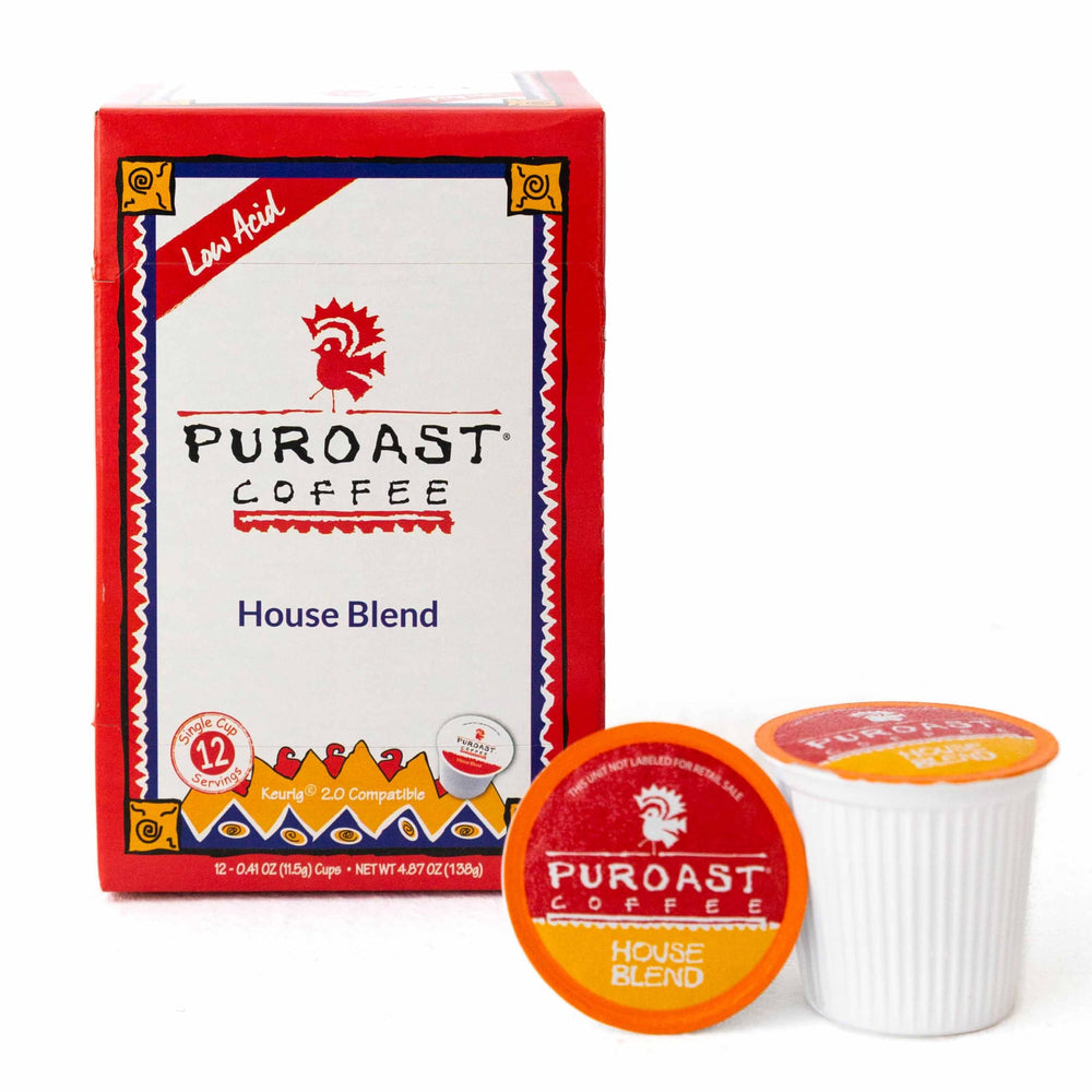 Puroast medium roast aroma rising from a cup with balanced acidity.