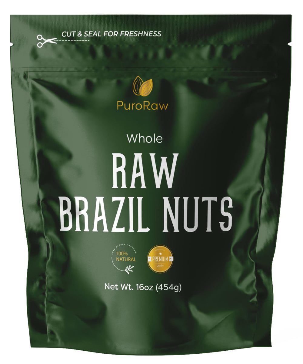 PuroRaw Brazil Nuts unsalted snack ready-to-go.
