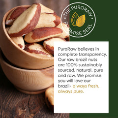 PuroRaw Brazil Nuts unsalted: perfect for trail mixes and baking.