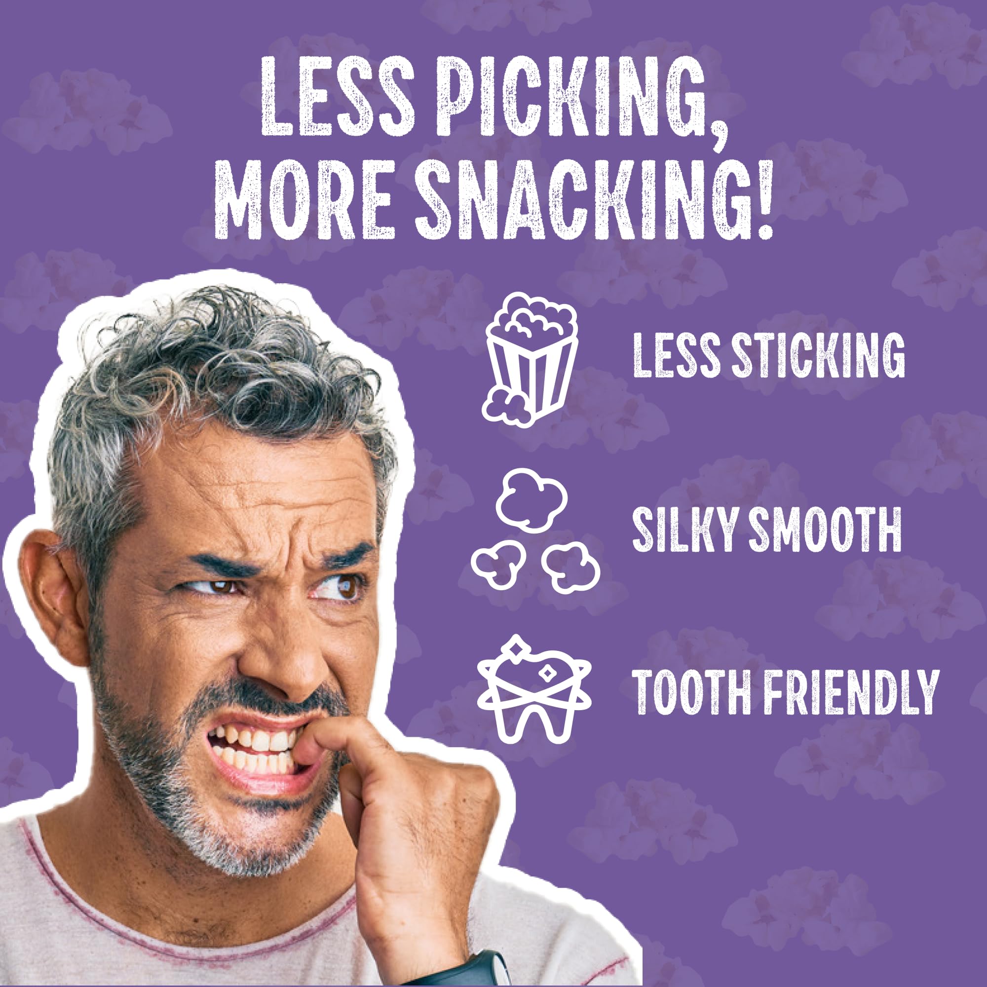 Purplesful light fluffy popcorn serve ready for movie nights.