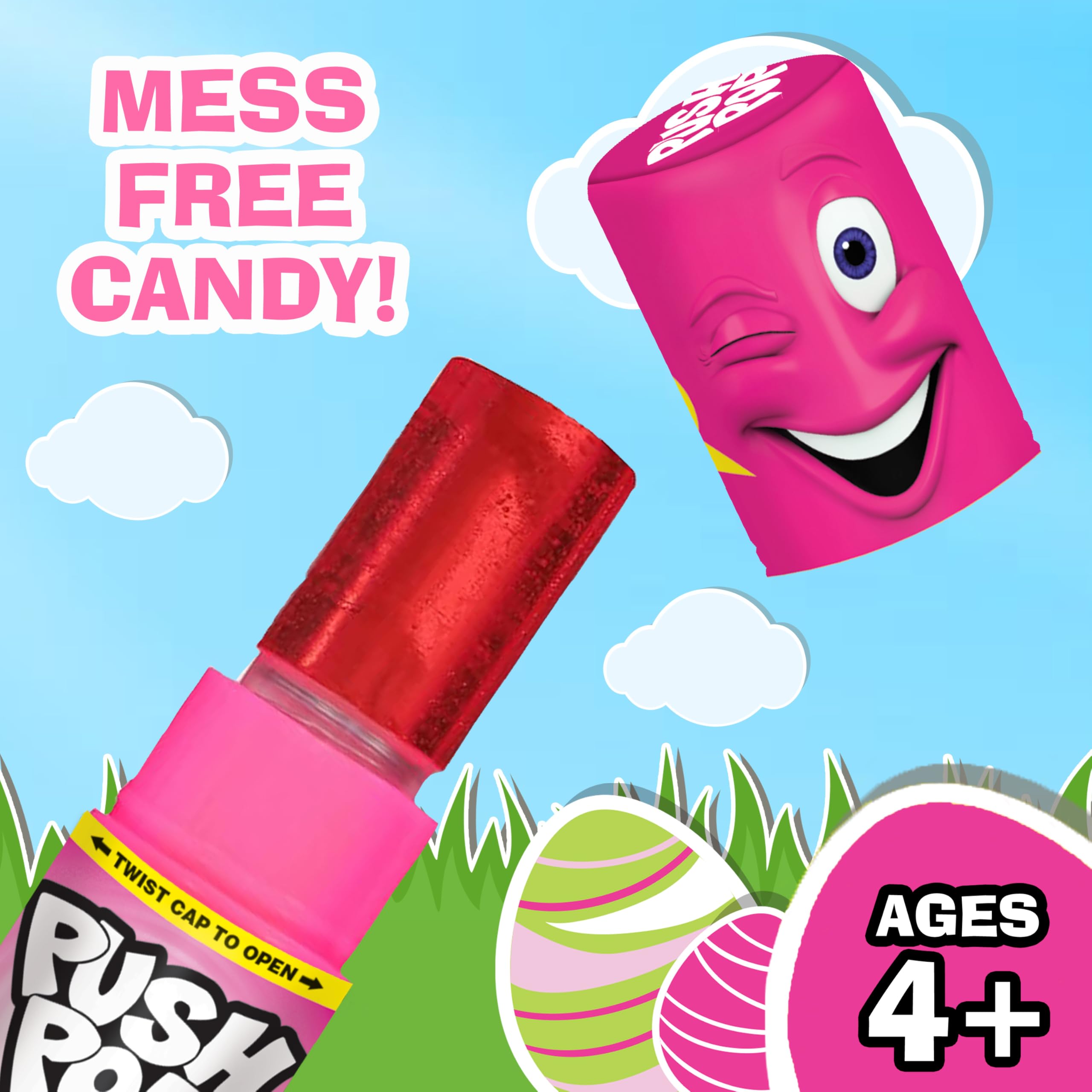 Push Pop bulk candy ideal for party favors and Easter baskets.