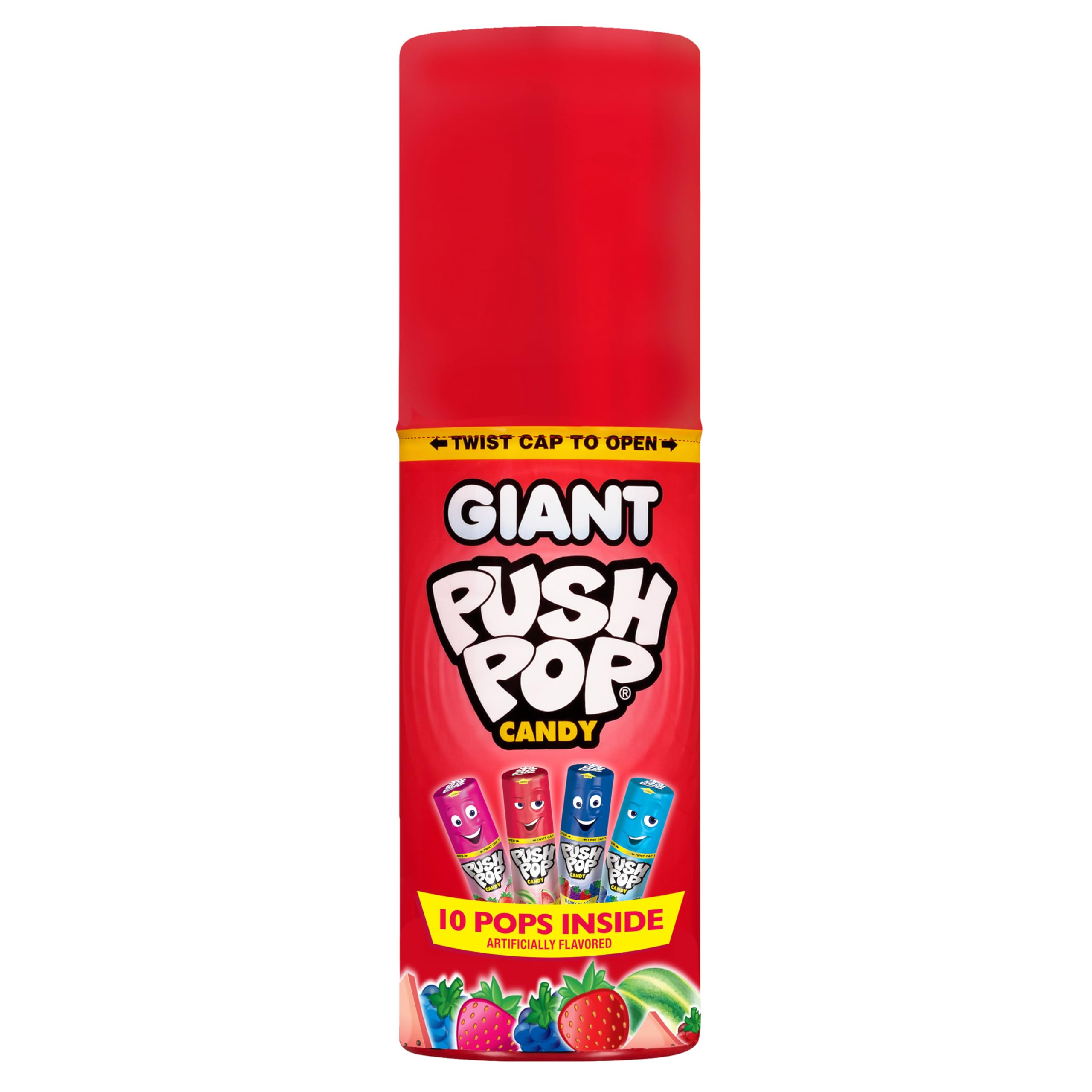 Push Pop Giant container front view with colorful lollies for Easter gifting