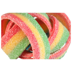 Push Pop Gummy Roll Tropical Rainbow flavor adds color to celebrations.