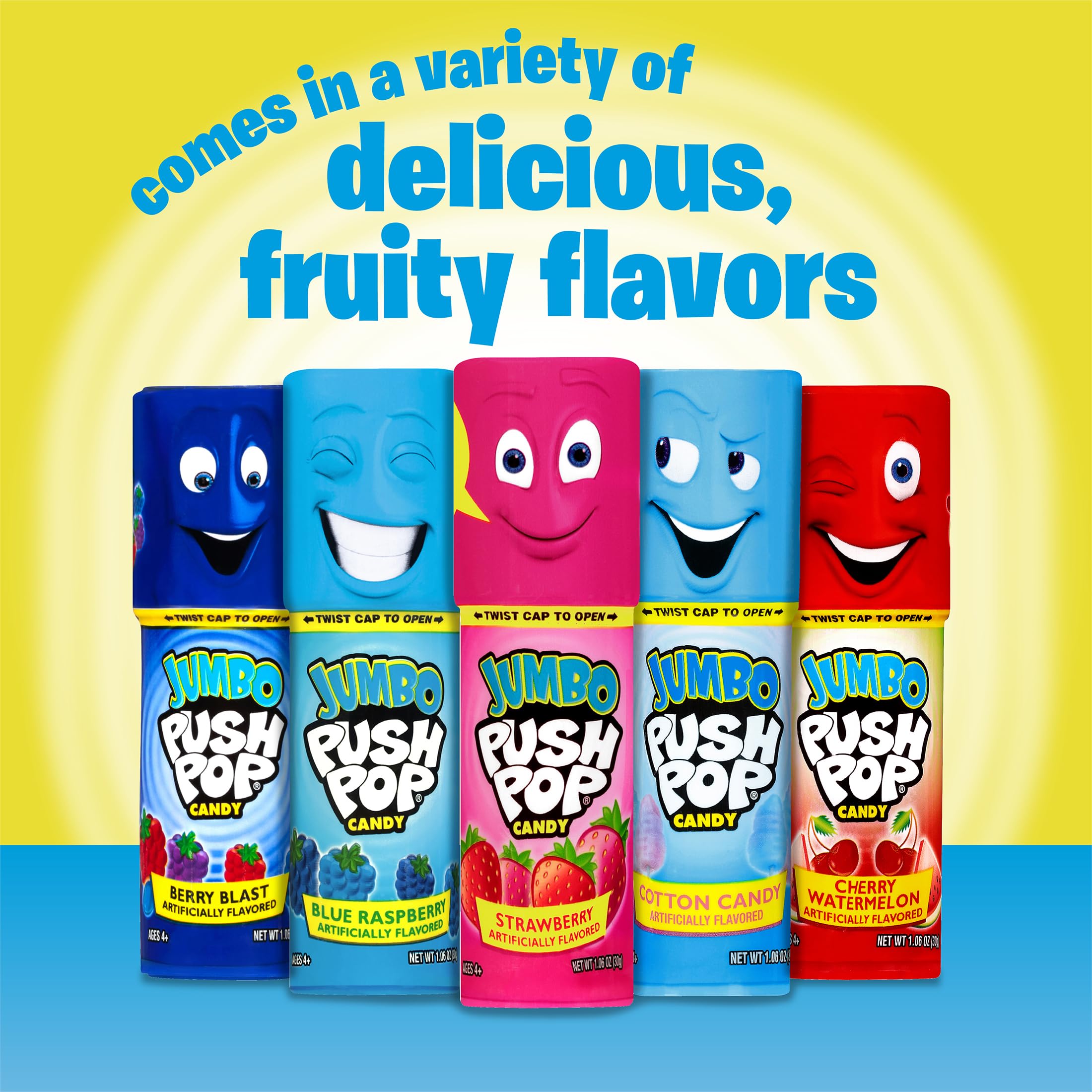 Push Pop jumbo lollipops flavors strawberry: ideal for Easter baskets