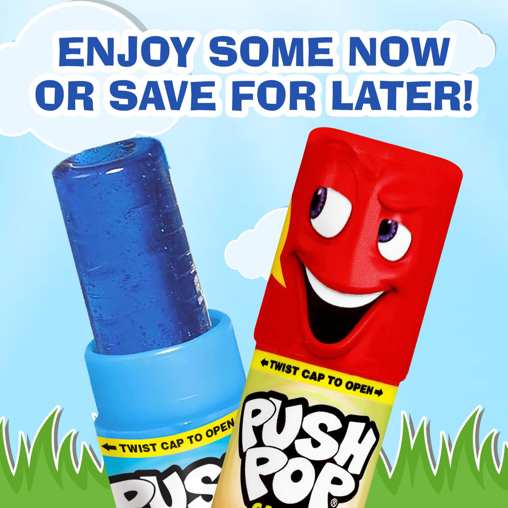 Push Pop berry blast lollipop is a colorful option for parties.