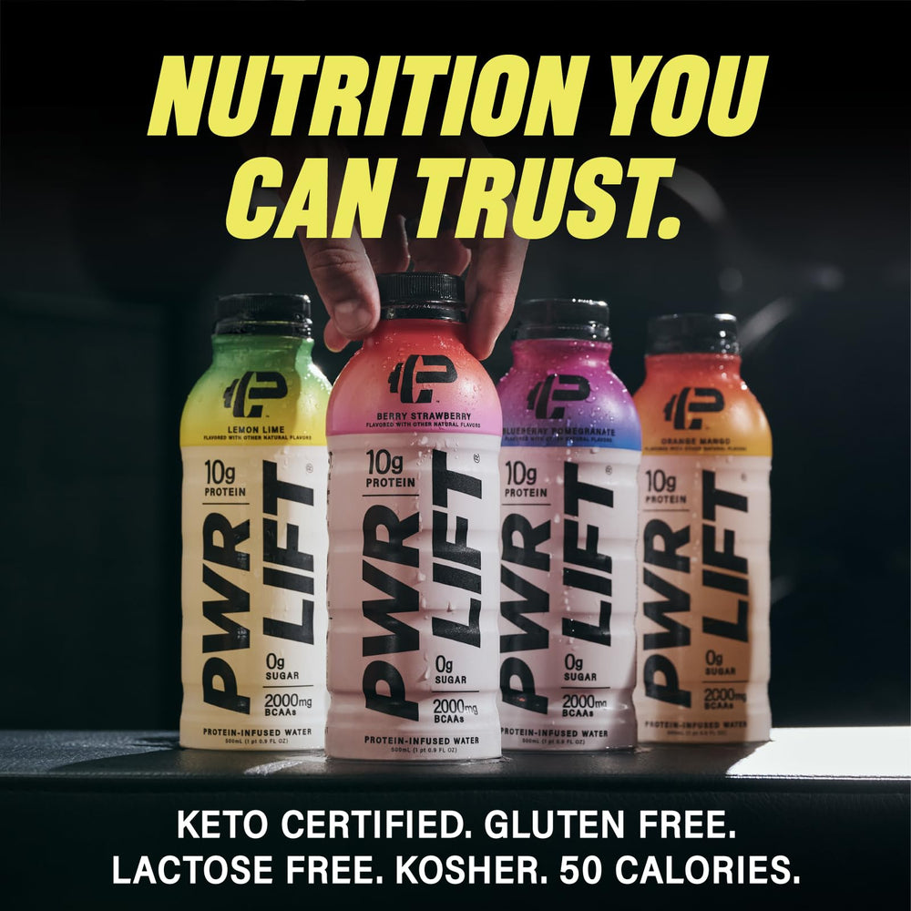 PWR LIFT keto-certified badge near nutrition facts highlighting keto-friendly option.