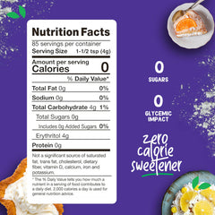 Pyure Organic Powdered Sweetener scoop-dispense showing easy frosting measurement.