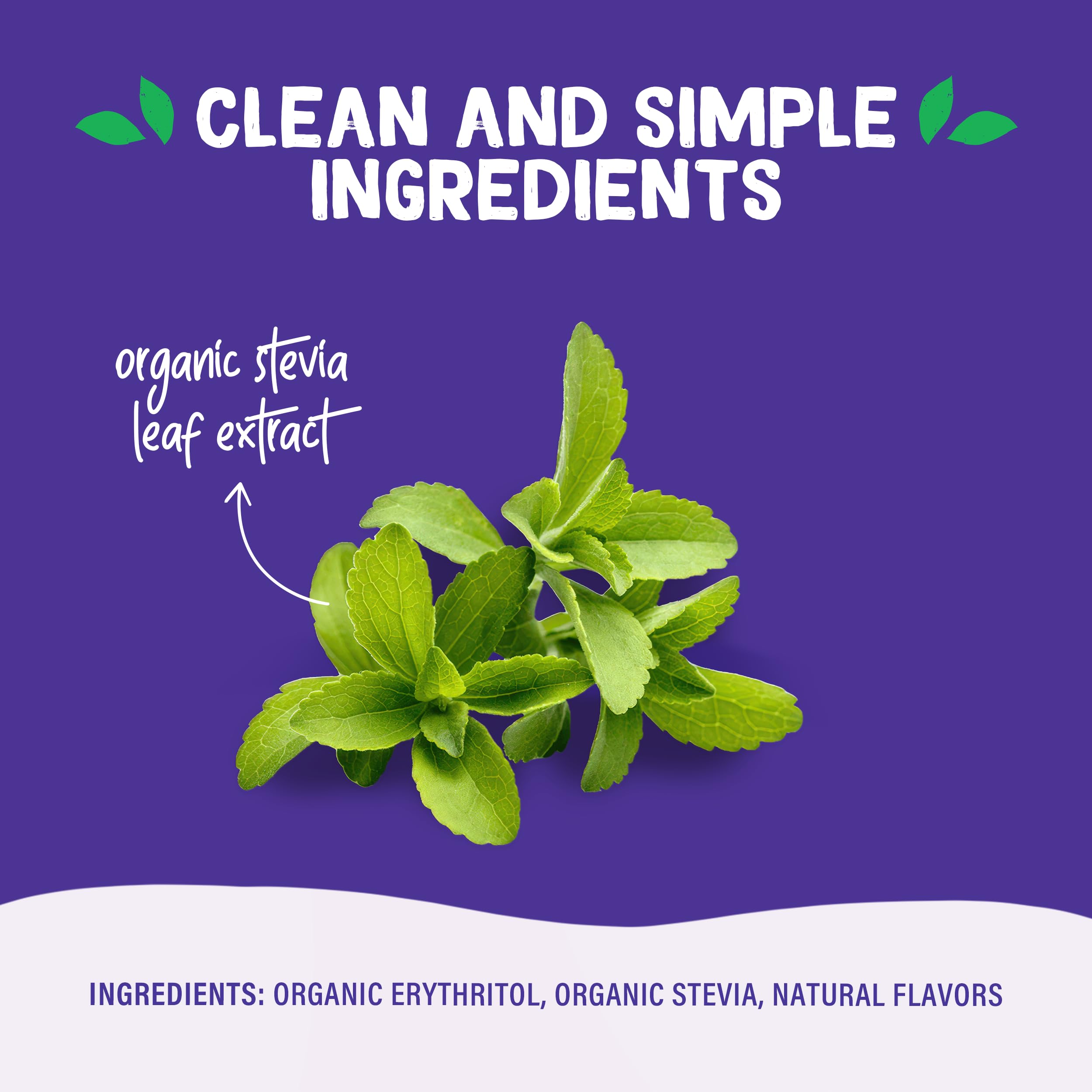 Pyure Stevia Packets close-up shows granulated texture for sugar replacement