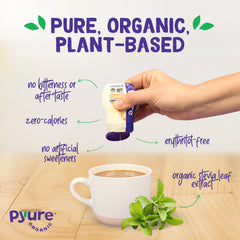 Pyure Vanilla Stevia tea cup—vanilla flavor with zero sugar.