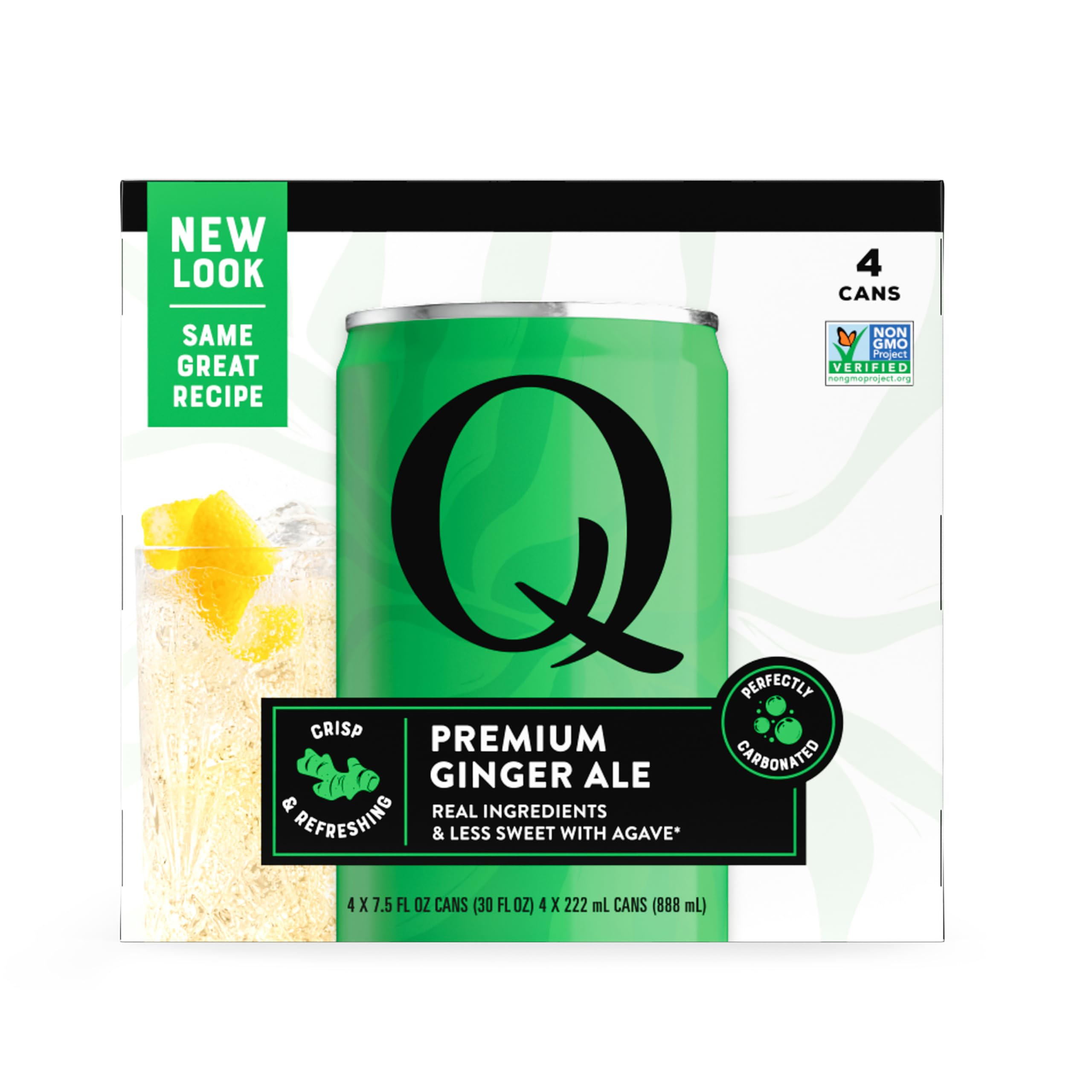 Pouring Q Mixers Ginger Ale into a glass, showing lively fizz.