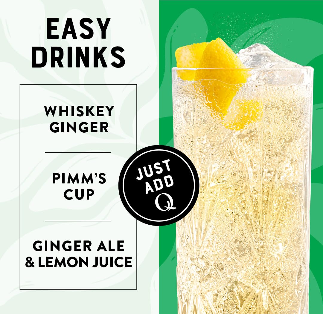 Q MIXERS Ginger Ale organic agave label, cleaner sweetness