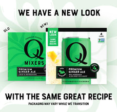 Q MIXERS Ginger Ale pour into glass, lively fizz for mocktails
