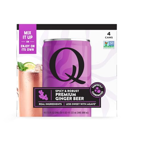 Q MIXERS Ginger Beer pour into glass shows strong fizz for drinks.